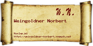 Weingoldner Norbert névjegykártya